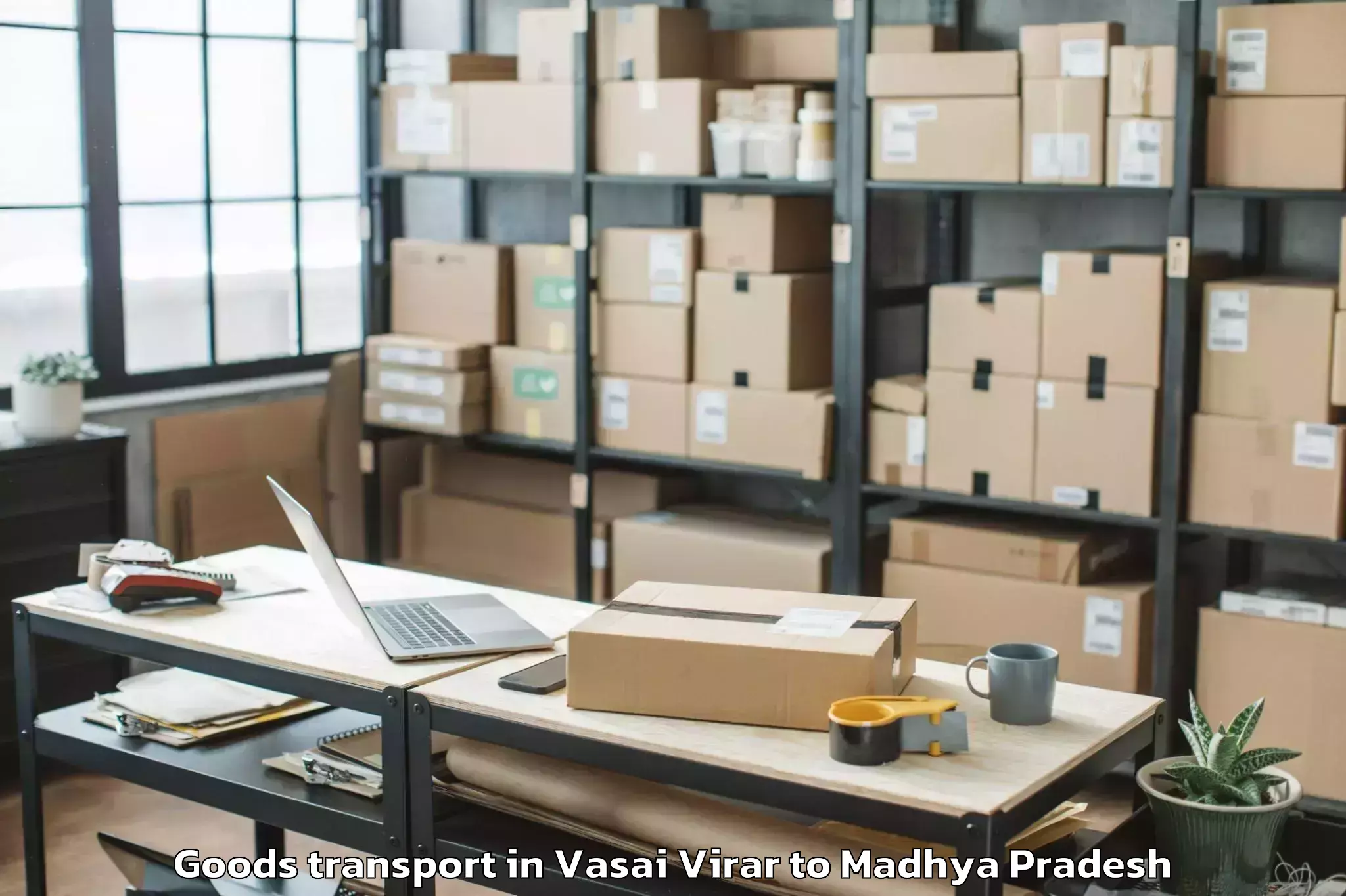 Book Vasai Virar to Lateri Goods Transport Online